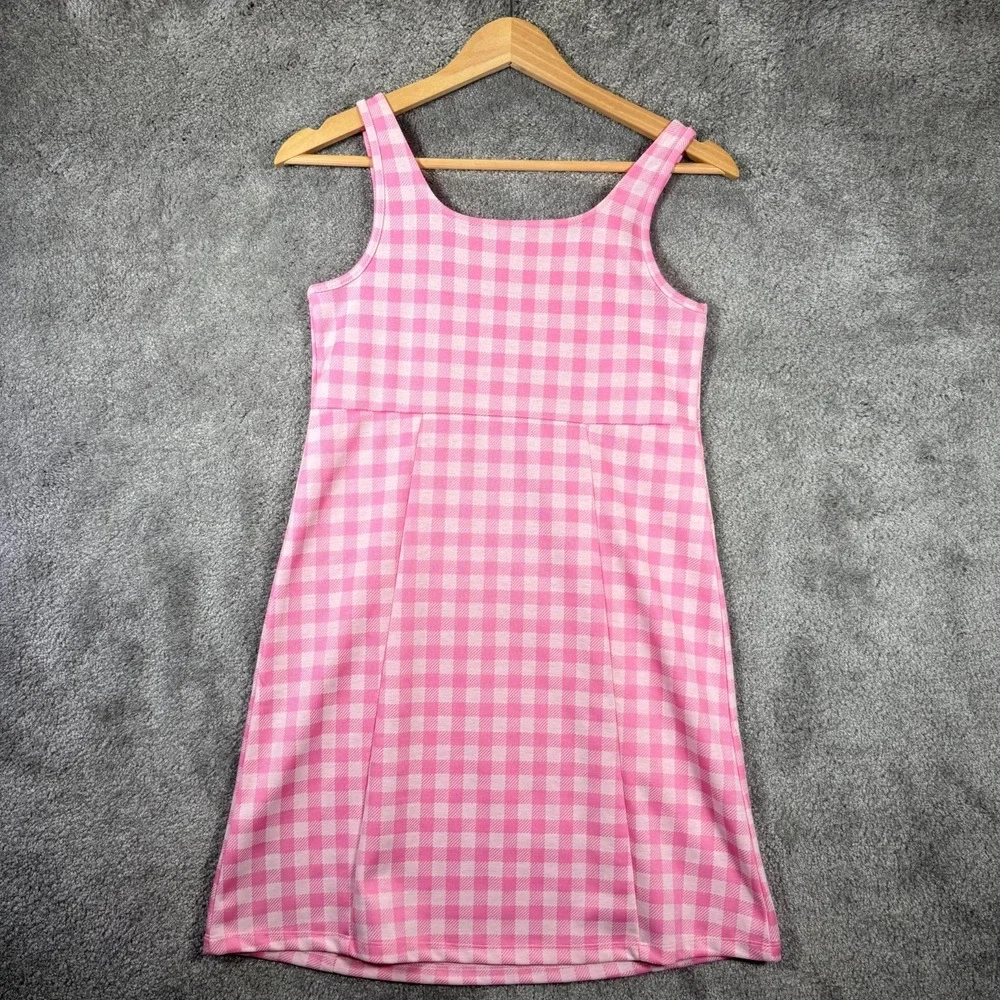 Old Navy Dress Youth Girls‎ XL Pink Gingham Empire Waist Sleeveless Barbiecore